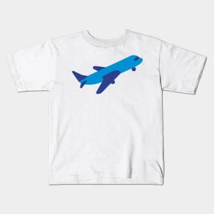 Domestic International Plane Flying Emoticon Kids T-Shirt